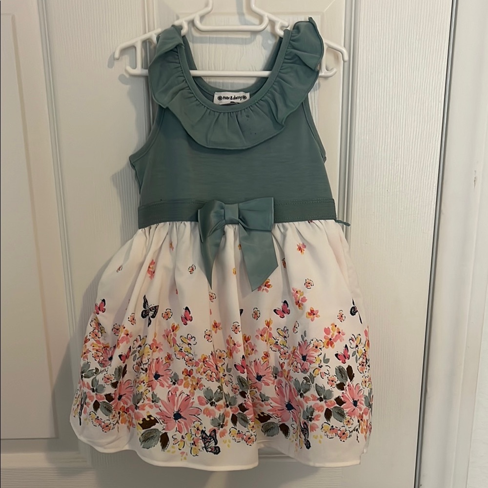 Green Sleeveless Ruffled Tiered Sundress